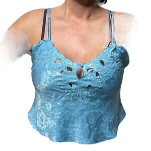 Vintage Victoria’s Secret  blue Cami lingerie top